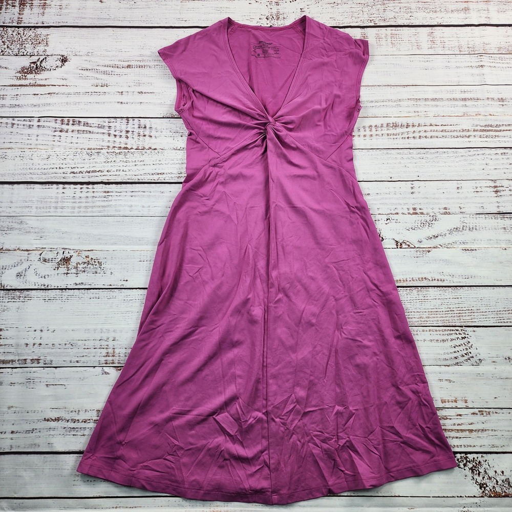 Patagonia Bandha Dress Womens M Magenta Purple Twist Front 58729 Travel